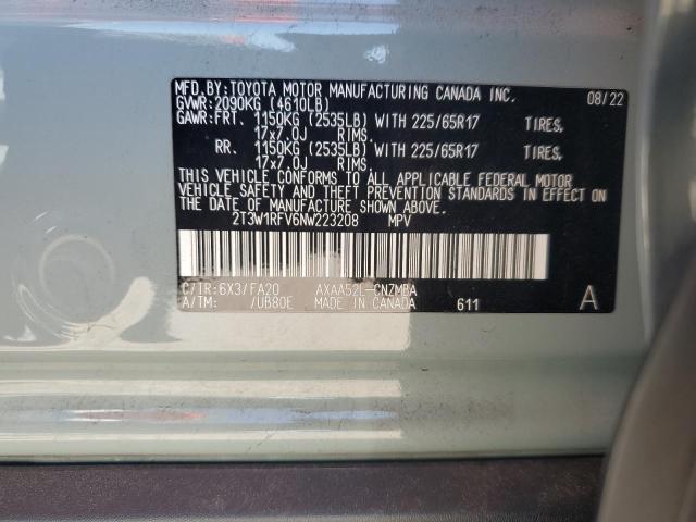 Photo 12 VIN: 2T3W1RFV6NW223208 - TOYOTA RAV4 XLE 