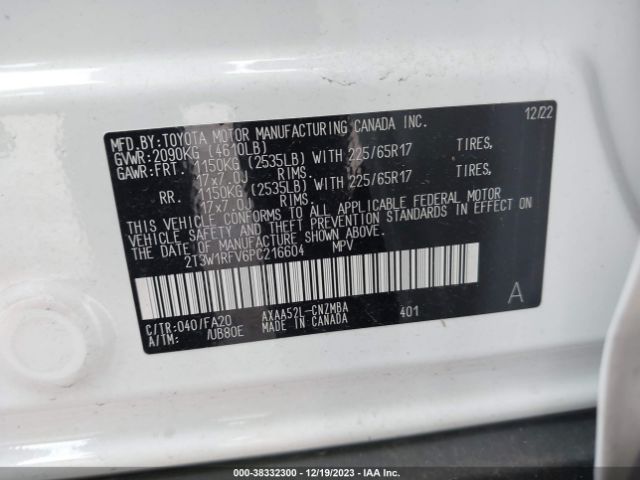 Photo 8 VIN: 2T3W1RFV6PC216604 - TOYOTA RAV4 