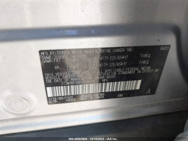 Photo 8 VIN: 2T3W1RFV6PC228459 - TOYOTA RAV4 