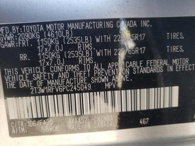 Photo 12 VIN: 2T3W1RFV6PC245049 - TOYOTA RAV 4 