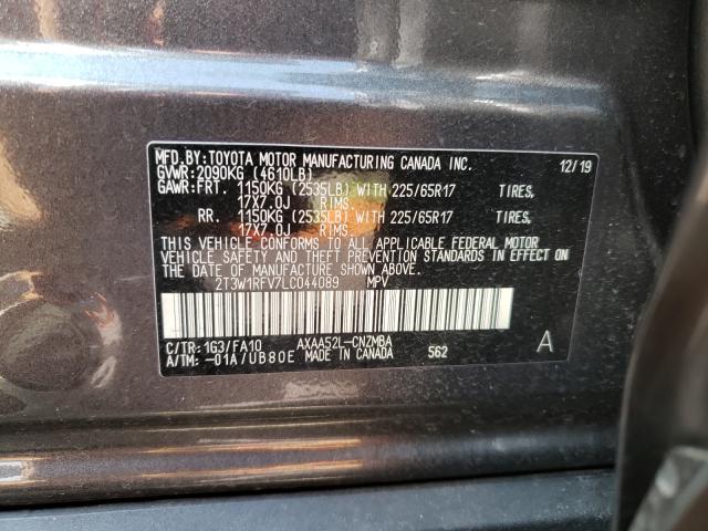 Photo 9 VIN: 2T3W1RFV7LC044089 - TOYOTA RAV4 XLE 