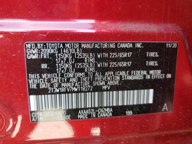 Photo 12 VIN: 2T3W1RFV7MW118272 - TOYOTA RAV4 