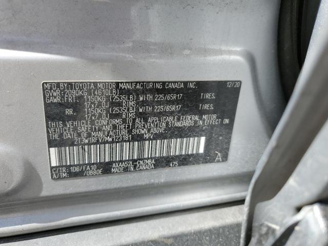 Photo 12 VIN: 2T3W1RFV7MW123181 - TOYOTA RAV4 XLE 