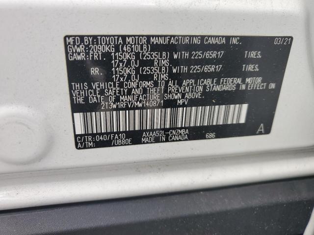 Photo 11 VIN: 2T3W1RFV7MW140871 - TOYOTA RAV4 XLE 