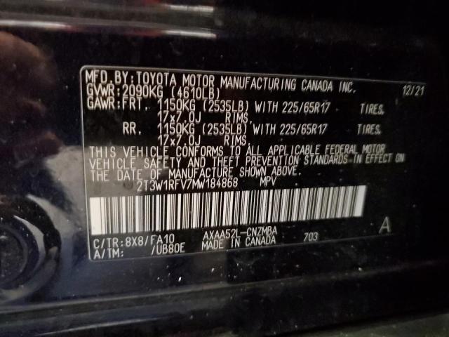 Photo 12 VIN: 2T3W1RFV7MW184868 - TOYOTA RAV4 XLE 