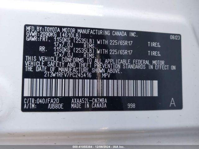 Photo 8 VIN: 2T3W1RFV7PC245416 - TOYOTA RAV4 