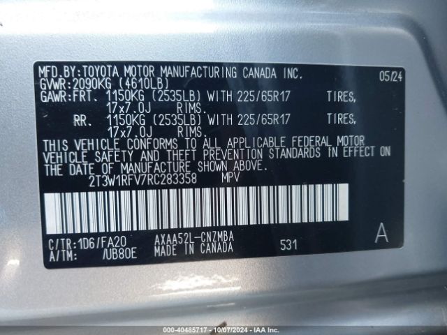 Photo 8 VIN: 2T3W1RFV7RC283358 - TOYOTA RAV4 