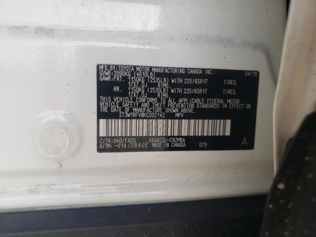 Photo 12 VIN: 2T3W1RFV8KC002142 - TOYOTA RAV4 XLE 