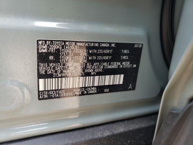 Photo 9 VIN: 2T3W1RFV8LC063475 - TOYOTA RAV4 XLE 