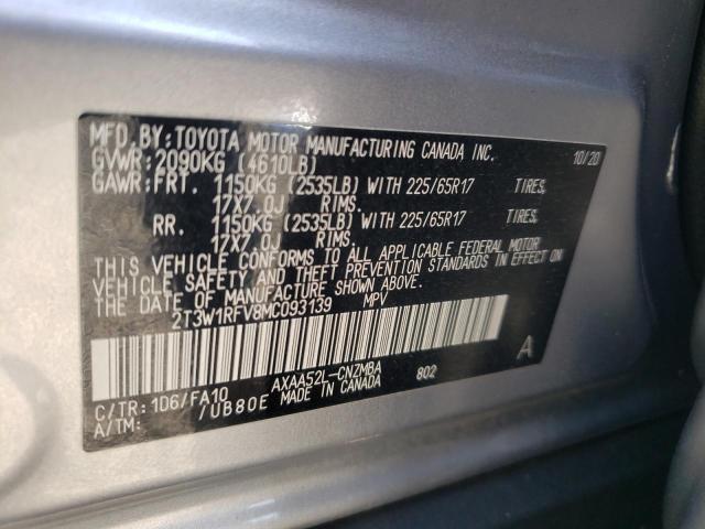 Photo 12 VIN: 2T3W1RFV8MC093139 - TOYOTA RAV4 