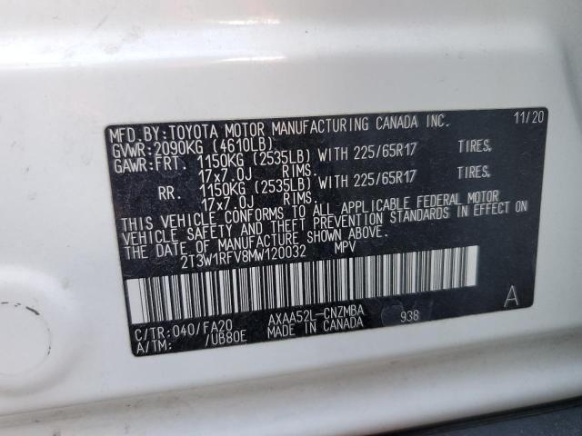 Photo 13 VIN: 2T3W1RFV8MW120032 - TOYOTA RAV4 XLE 