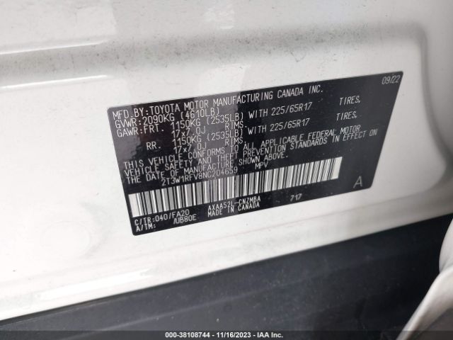 Photo 8 VIN: 2T3W1RFV8NC204659 - TOYOTA RAV4 