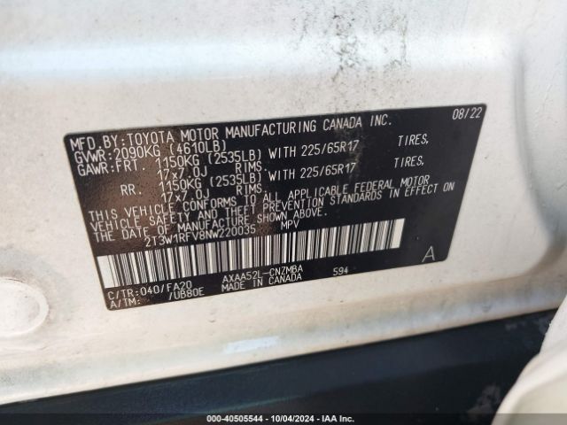 Photo 8 VIN: 2T3W1RFV8NW220035 - TOYOTA RAV4 