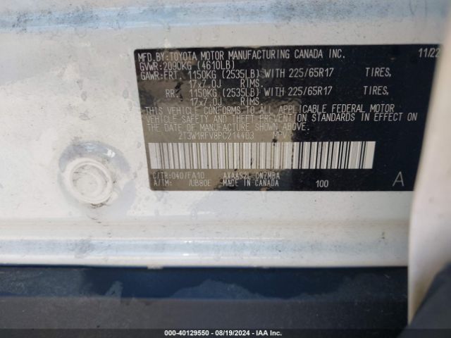 Photo 8 VIN: 2T3W1RFV8PC214403 - TOYOTA RAV4 