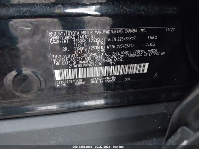 Photo 8 VIN: 2T3W1RFV8PW242510 - TOYOTA RAV4 