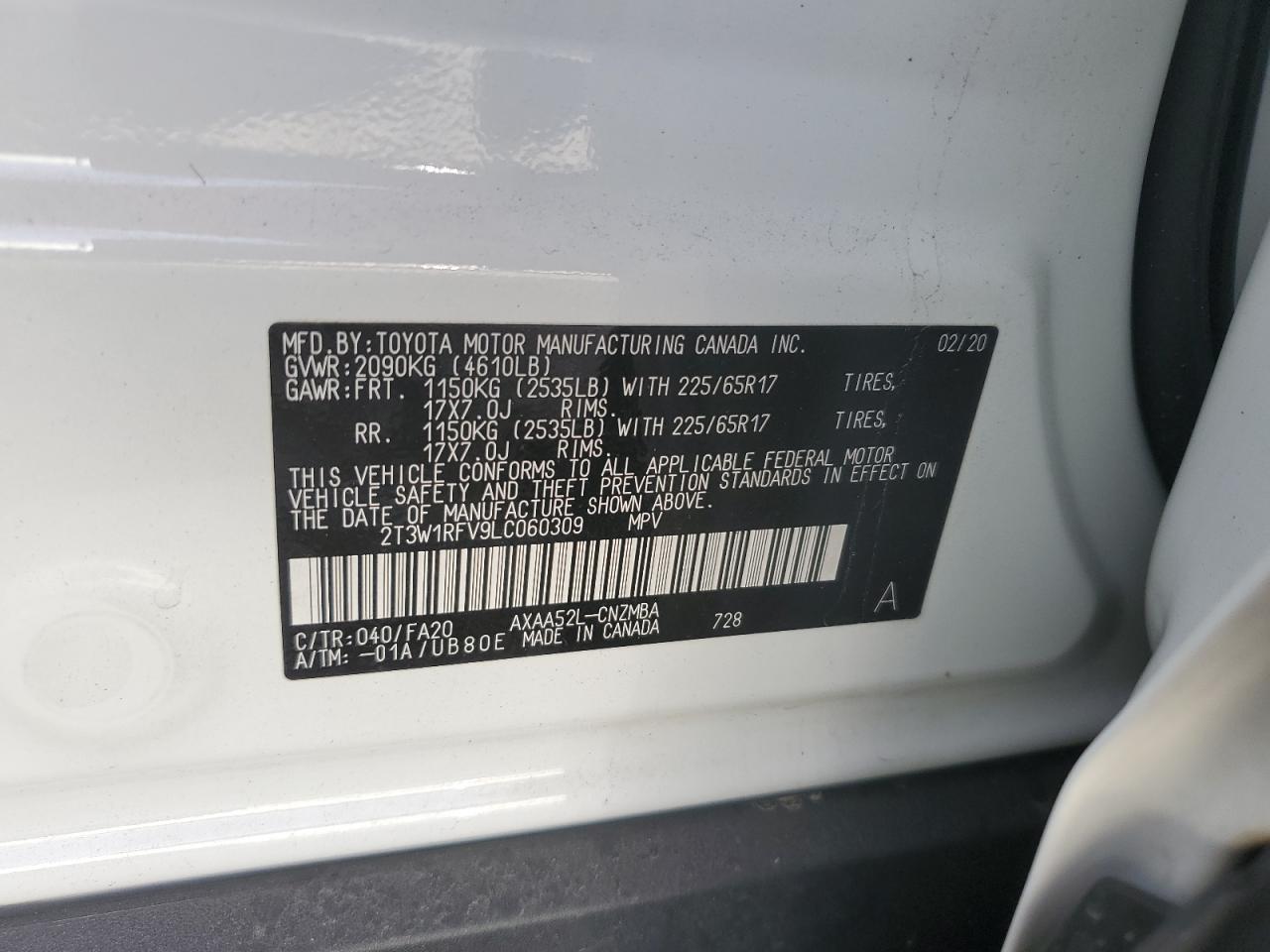 Photo 12 VIN: 2T3W1RFV9LC060309 - TOYOTA RAV 4 