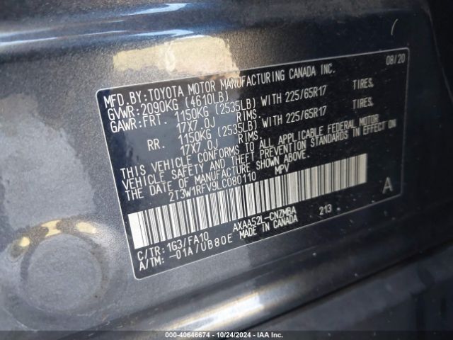 Photo 8 VIN: 2T3W1RFV9LC080110 - TOYOTA RAV4 