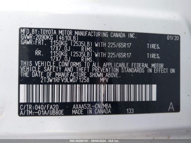 Photo 8 VIN: 2T3W1RFV9LW071258 - TOYOTA RAV4 