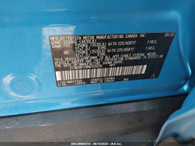 Photo 8 VIN: 2T3W1RFV9MW105636 - TOYOTA RAV4 