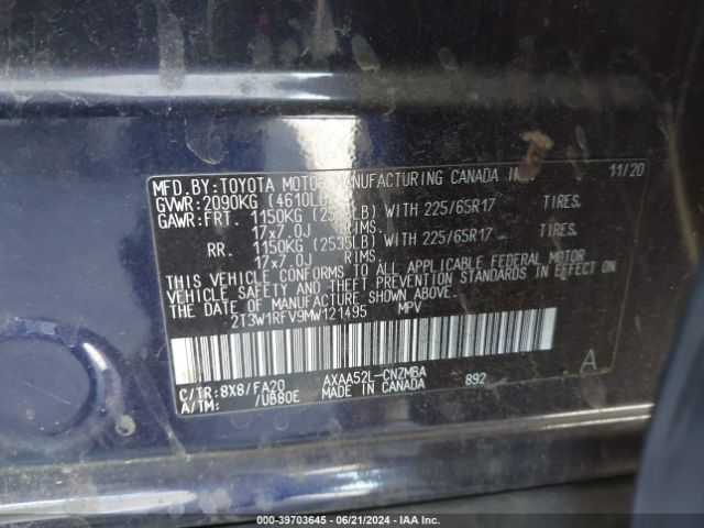 Photo 8 VIN: 2T3W1RFV9MW121495 - TOYOTA RAV4 