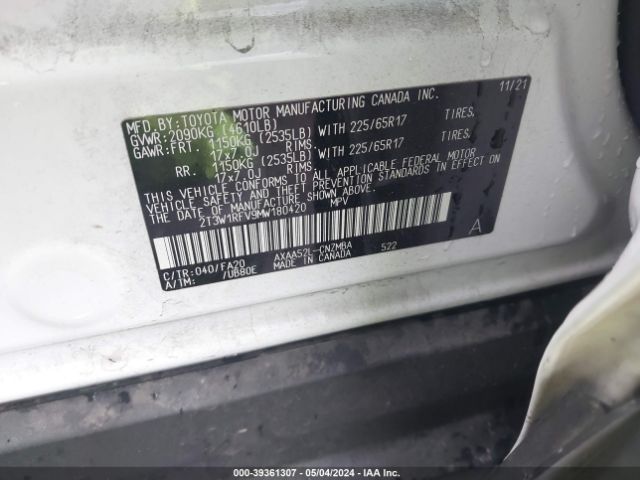 Photo 8 VIN: 2T3W1RFV9MW180420 - TOYOTA RAV4 