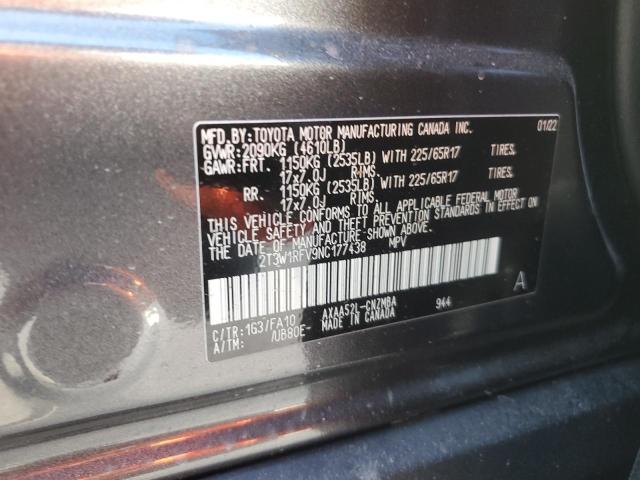 Photo 13 VIN: 2T3W1RFV9NC177438 - TOYOTA RAV4 XLE 