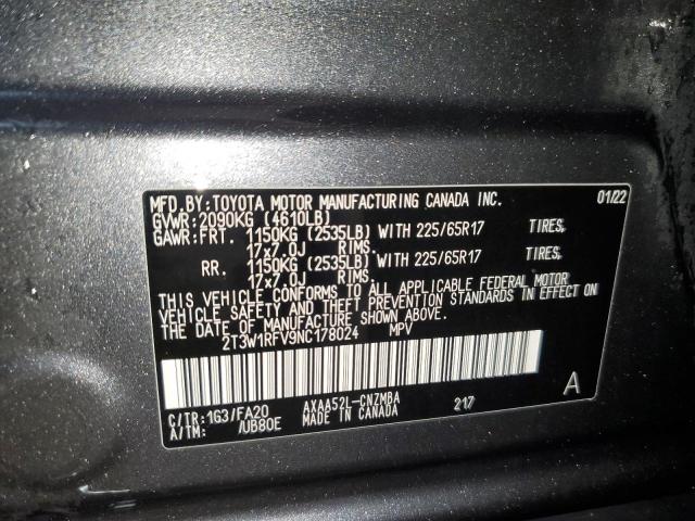 Photo 12 VIN: 2T3W1RFV9NC178024 - TOYOTA RAV4 