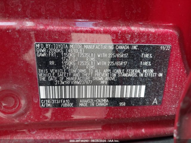 Photo 8 VIN: 2T3W1RFV9NW237877 - TOYOTA RAV4 