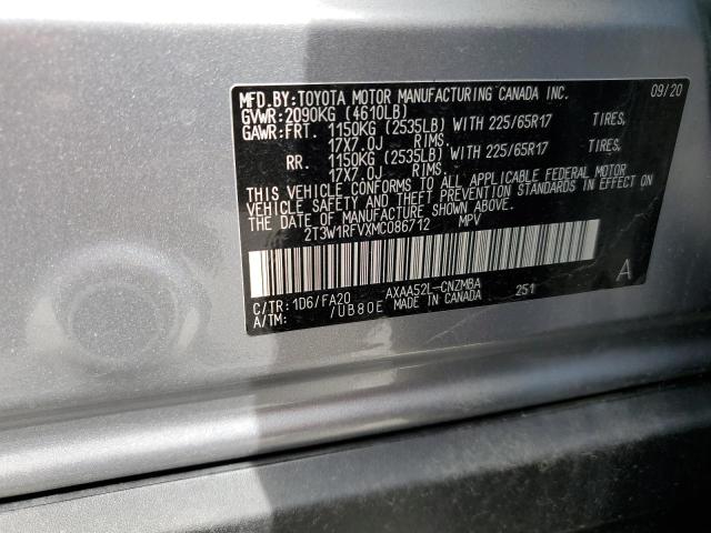 Photo 12 VIN: 2T3W1RFVXMC086712 - TOYOTA RAV4 