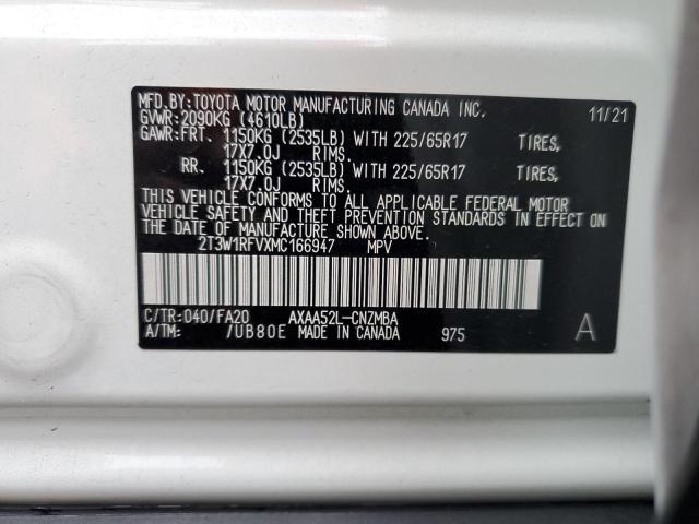 Photo 12 VIN: 2T3W1RFVXMC166947 - TOYOTA RAV4 XLE 