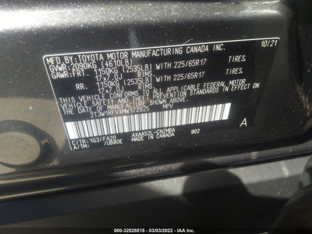 Photo 8 VIN: 2T3W1RFVXMW172925 - TOYOTA RAV4 