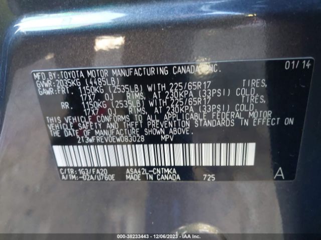 Photo 8 VIN: 2T3WFREV0EW083028 - TOYOTA RAV4 