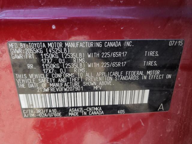 Photo 12 VIN: 2T3WFREV0FW207901 - TOYOTA RAV4 XLE 