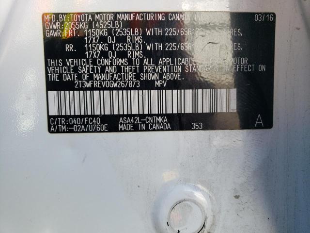 Photo 11 VIN: 2T3WFREV0GW267873 - TOYOTA RAV4 