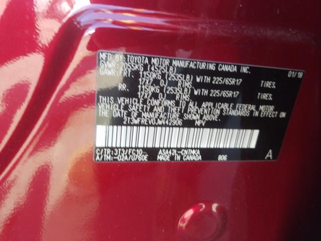 Photo 9 VIN: 2T3WFREV0JW442906 - TOYOTA RAV4 ADVEN 