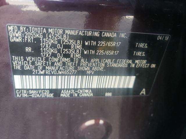 Photo 9 VIN: 2T3WFREV0JW465277 - TOYOTA RAV4 ADVEN 