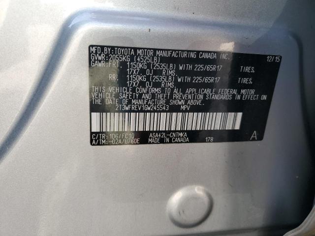 Photo 11 VIN: 2T3WFREV1GW245543 - TOYOTA RAV4 