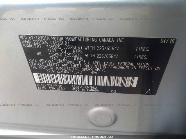 Photo 8 VIN: 2T3WFREV1GW273973 - TOYOTA RAV4 