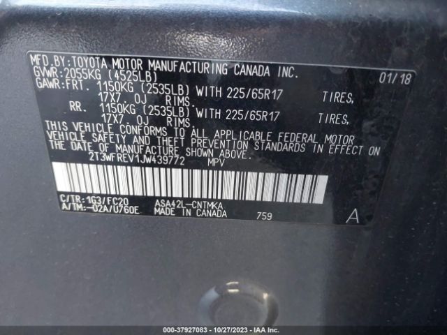 Photo 8 VIN: 2T3WFREV1JW439772 - TOYOTA RAV4 