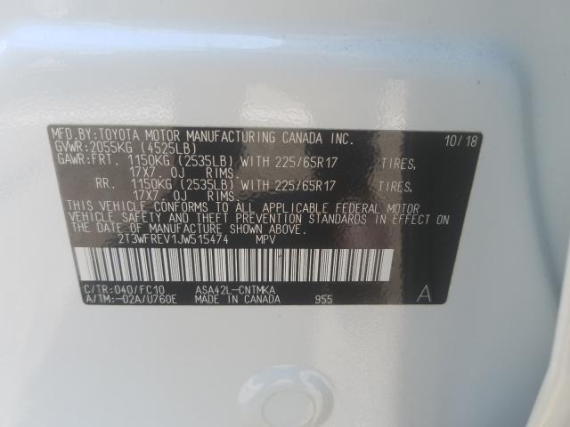 Photo 9 VIN: 2T3WFREV1JW515474 - TOYOTA RAV4 ADVEN 