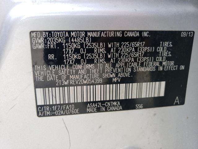 Photo 13 VIN: 2T3WFREV2DW054399 - TOYOTA RAV4 XLE 