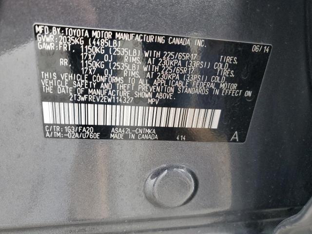 Photo 11 VIN: 2T3WFREV2EW114327 - TOYOTA RAV4 XLE 