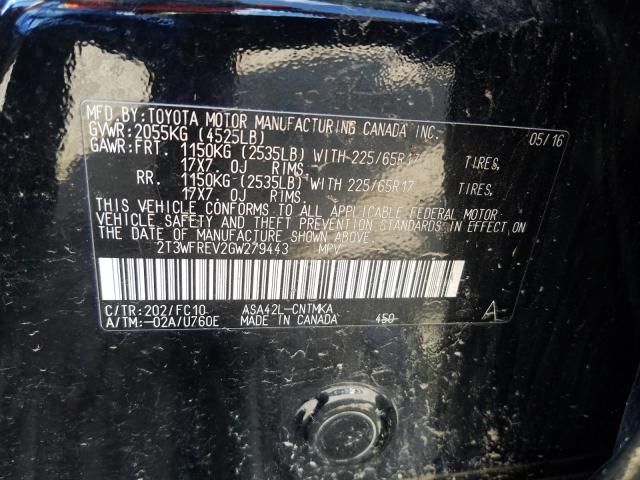 Photo 9 VIN: 2T3WFREV2GW279443 - TOYOTA RAV4 XLE 