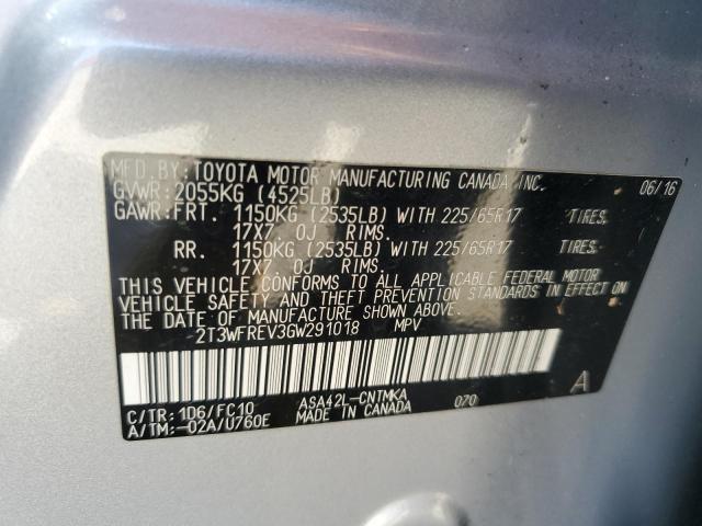 Photo 13 VIN: 2T3WFREV3GW291018 - TOYOTA RAV4 XLE 