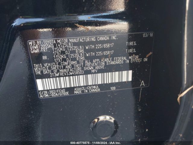 Photo 8 VIN: 2T3WFREV3JW458503 - TOYOTA RAV4 