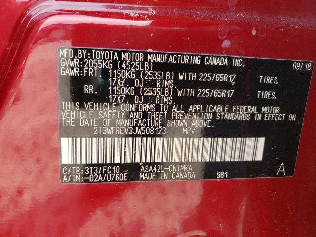 Photo 9 VIN: 2T3WFREV3JW508123 - TOYOTA RAV4 ADVEN 