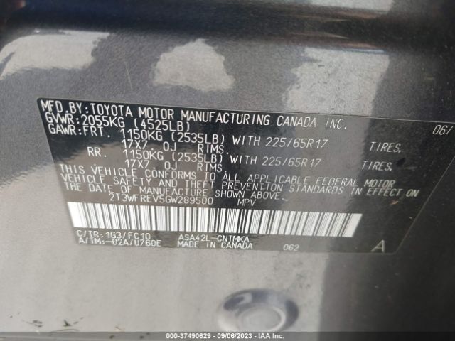 Photo 8 VIN: 2T3WFREV5GW289500 - TOYOTA RAV4 