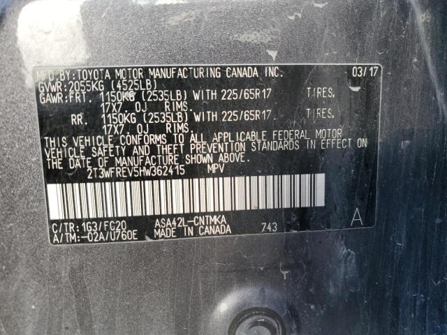 Photo 12 VIN: 2T3WFREV5HW362415 - TOYOTA RAV4 XLE 