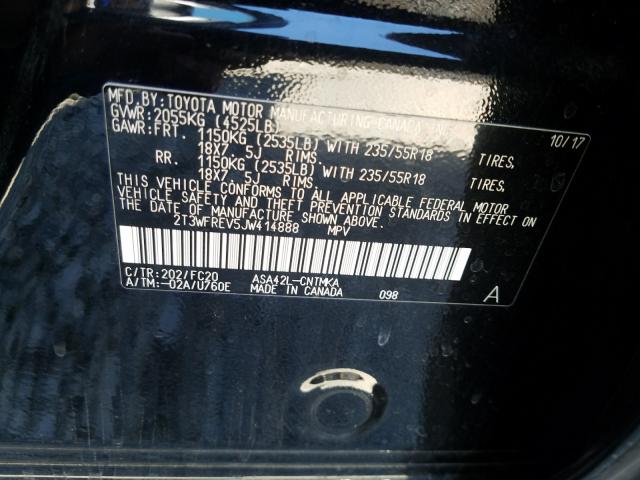 Photo 9 VIN: 2T3WFREV5JW414888 - TOYOTA RAV4 ADVEN 