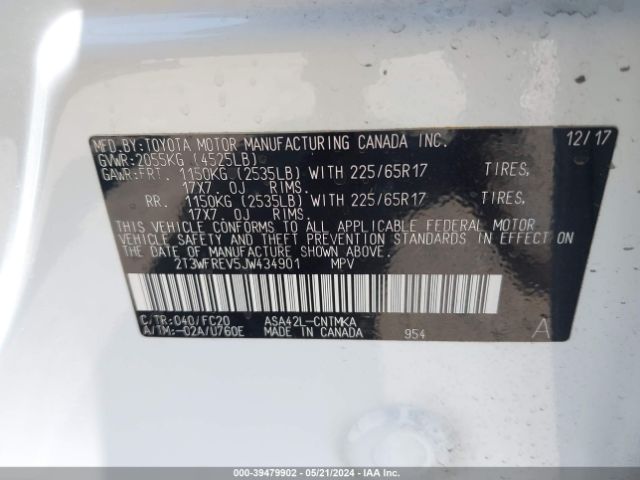 Photo 8 VIN: 2T3WFREV5JW434901 - TOYOTA RAV4 